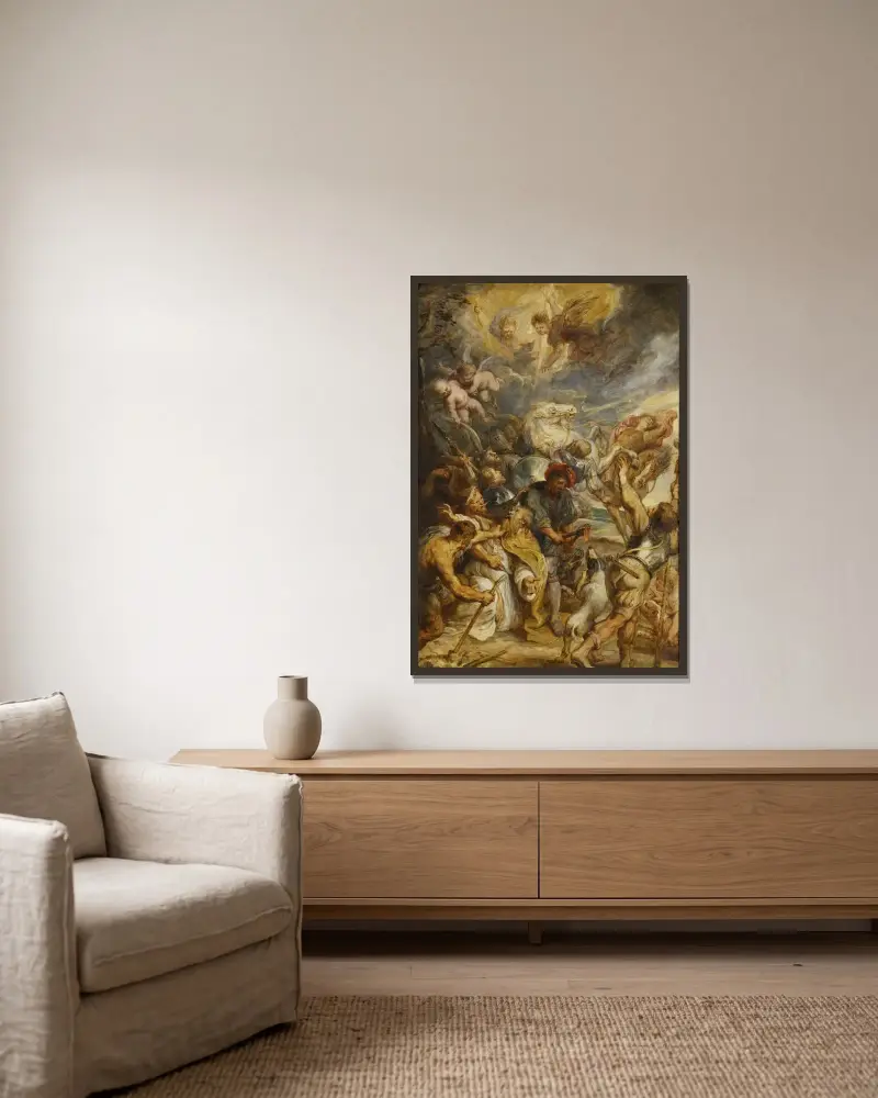 Męczeństwo świętego Liwina, Peter Paul Rubens w ramie na ścianie