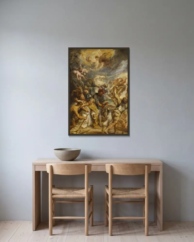 Męczeństwo świętego Liwina, Peter Paul Rubens w ramie na ścianie