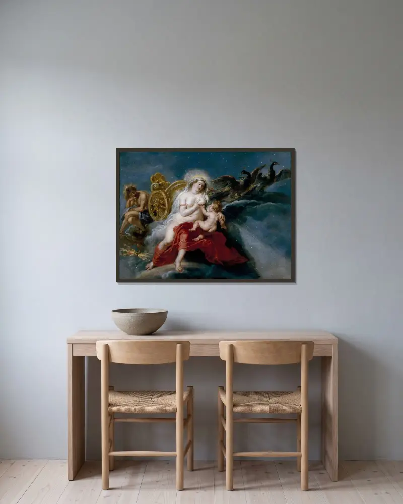 Narodziny Drogi Mlecznej, Peter Paul Rubens w ramie na ścianie