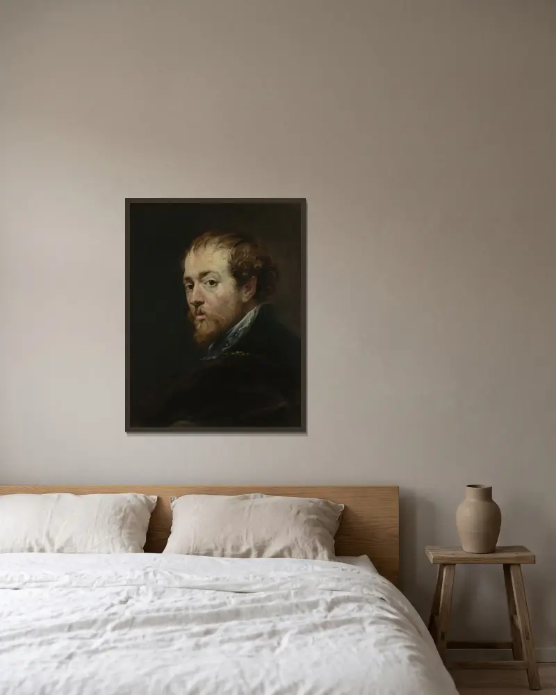 Portret Petera Paula Rubensa, Peter Paul Rubens w ramie na ścianie