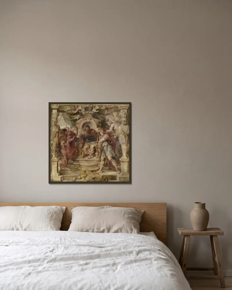 Akilles vrede av Peter Paul Rubens inramad på en vägg