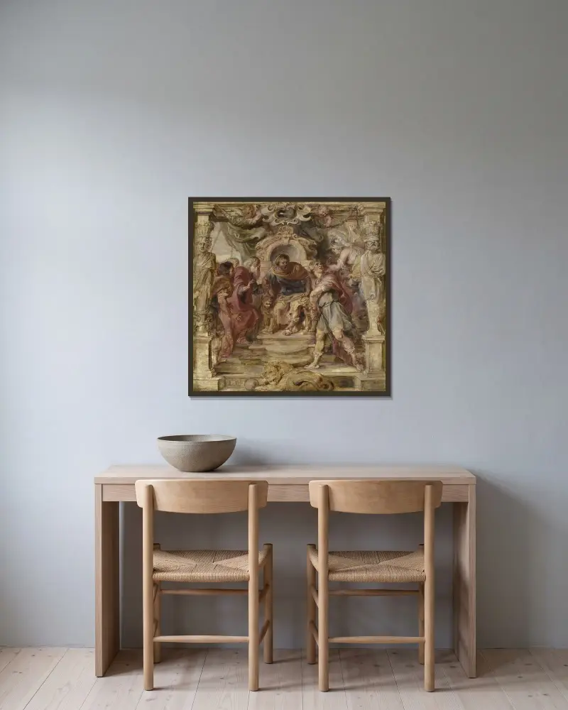 Akilles vrede av Peter Paul Rubens inramad på en vägg