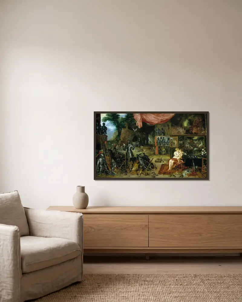Touch av Peter Paul Rubens inramad på en vägg