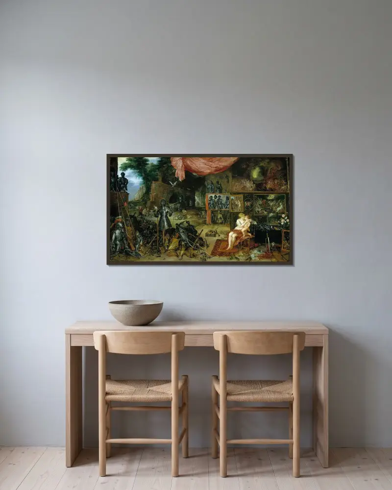 Touch av Peter Paul Rubens inramad på en vägg