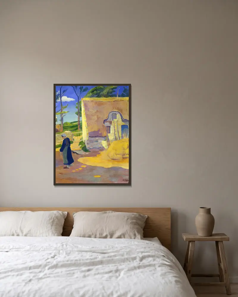 Bondgård i Le Pouldu av Paul Sérusier inramad på en vägg