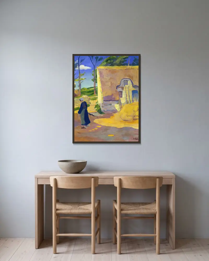 Bondgård i Le Pouldu av Paul Sérusier inramad på en vägg