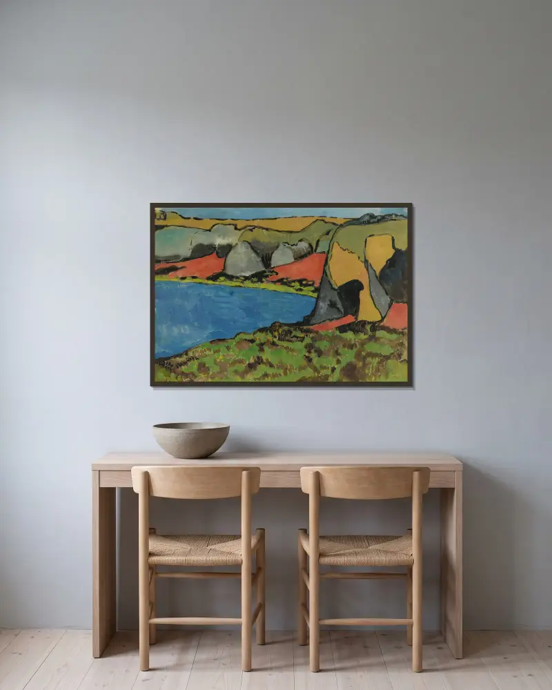 Bretonskt landskap, den lilla viken av Paul Sérusier inramad på en vägg