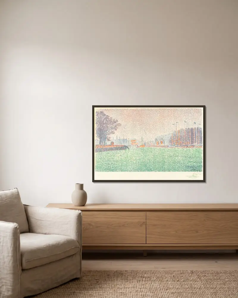 W Vlissingen (A Flessingue), Paul Signac w ramie na ścianie