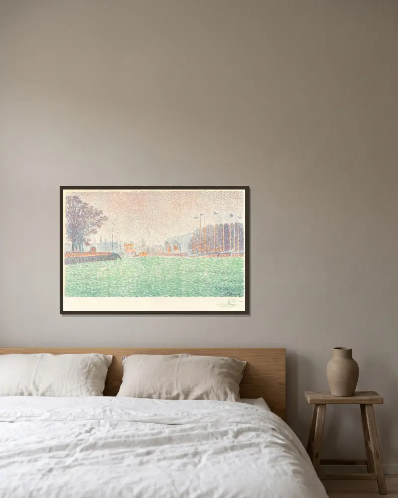 W Vlissingen (A Flessingue), Paul Signac w ramie na ścianie