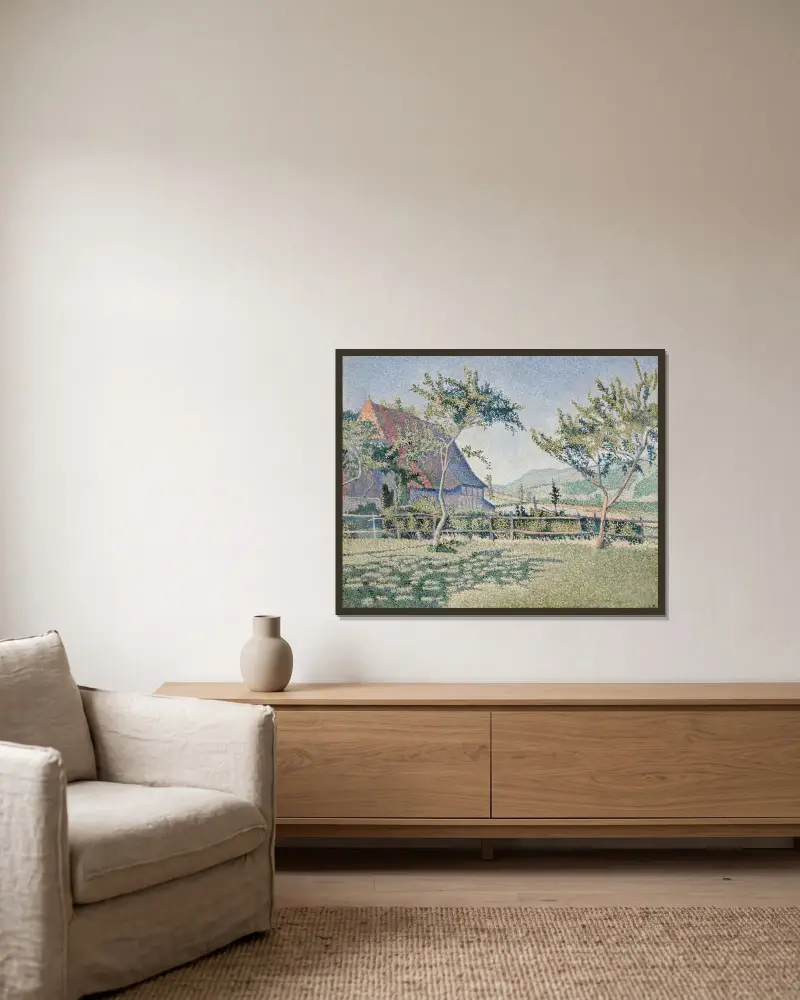Zamek w Comblat, łąka (Le Pré), Paul Signac w ramie na ścianie