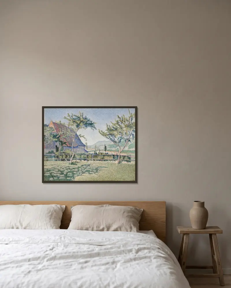Zamek w Comblat, łąka (Le Pré), Paul Signac w ramie na ścianie