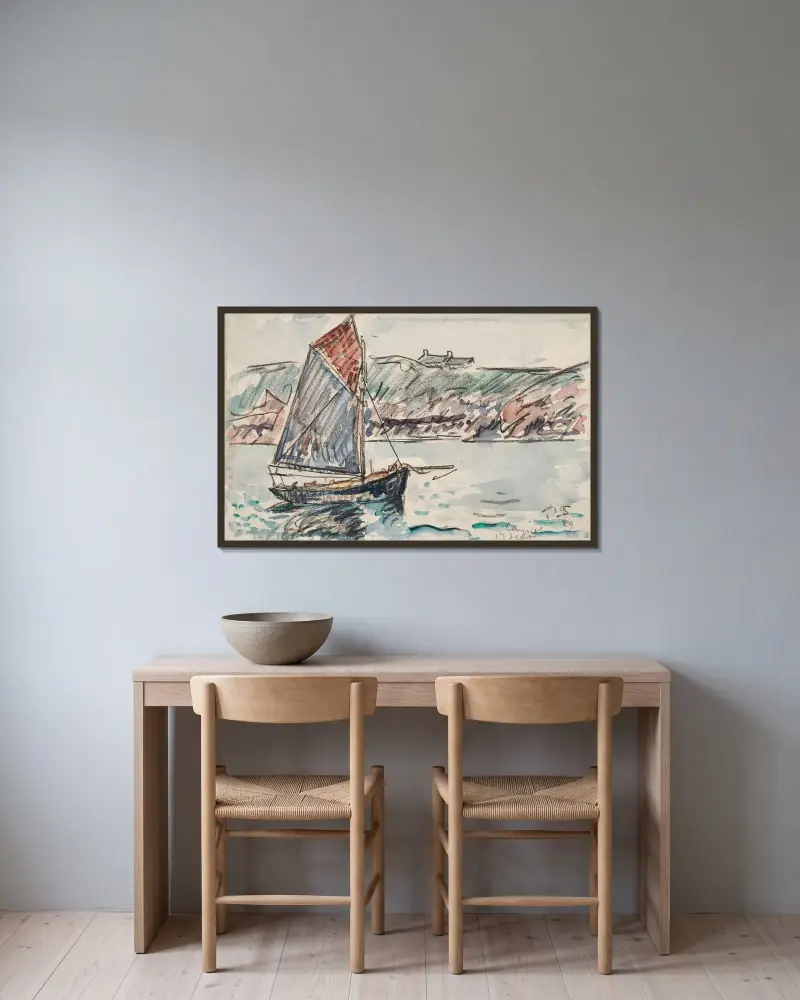 Conquet, Voilier av Paul Signac inramad på en vägg