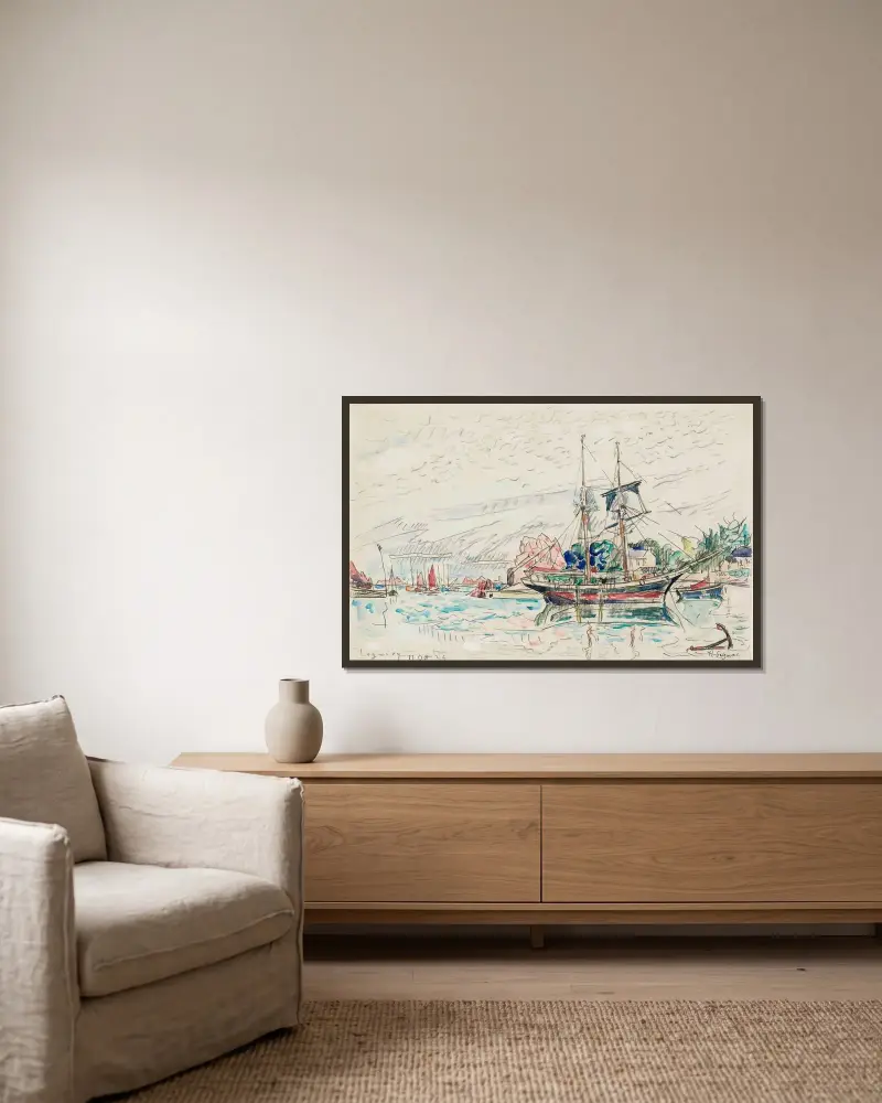 Loguivy von Paul Signac gerahmt an einer Wand