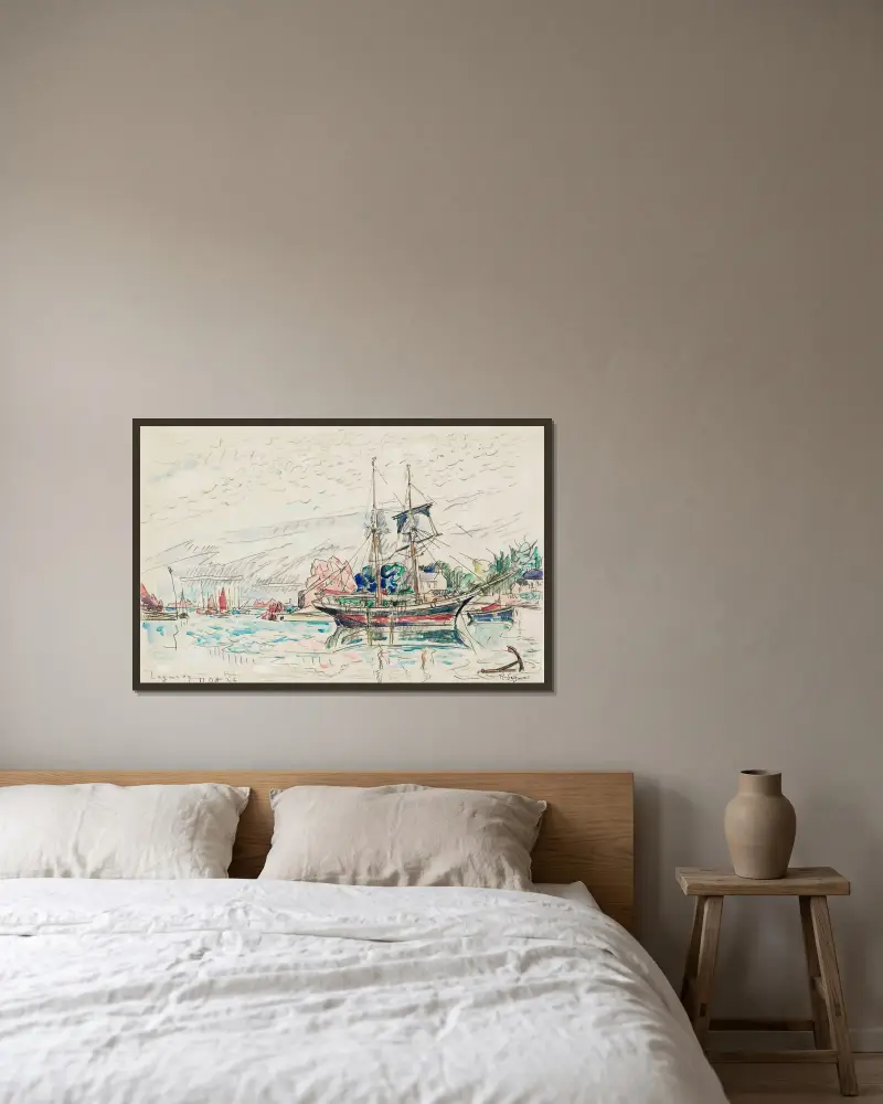Loguivy von Paul Signac gerahmt an einer Wand