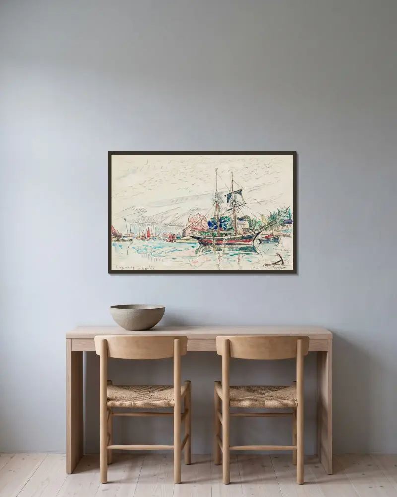 Loguivy von Paul Signac gerahmt an einer Wand