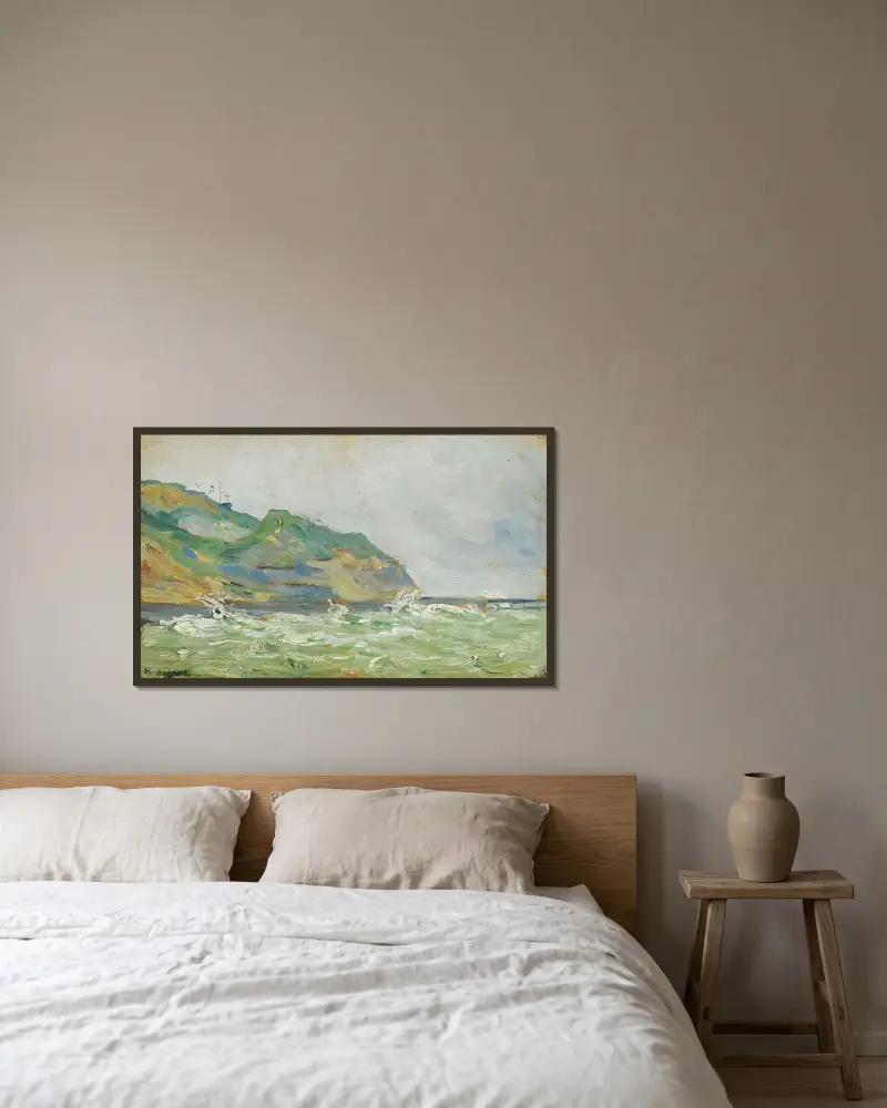 Port-En-Bessin av Paul Signac inramad på en vägg