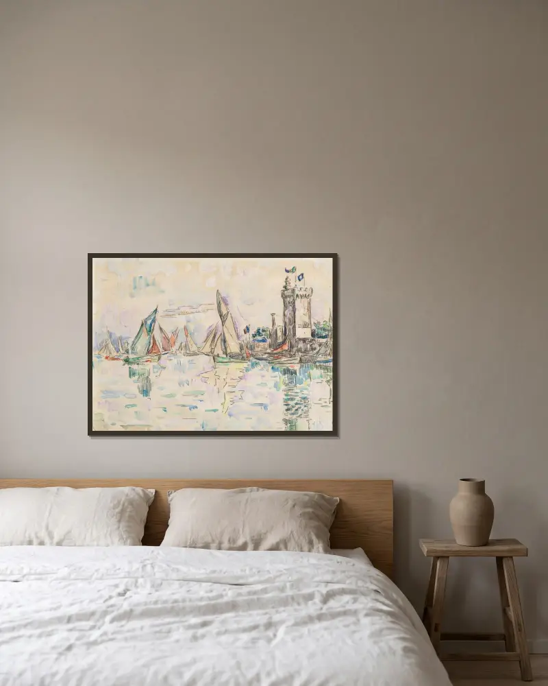 Sables d’Olonne, der Turm von Arundel von Paul Signac gerahmt an einer Wand