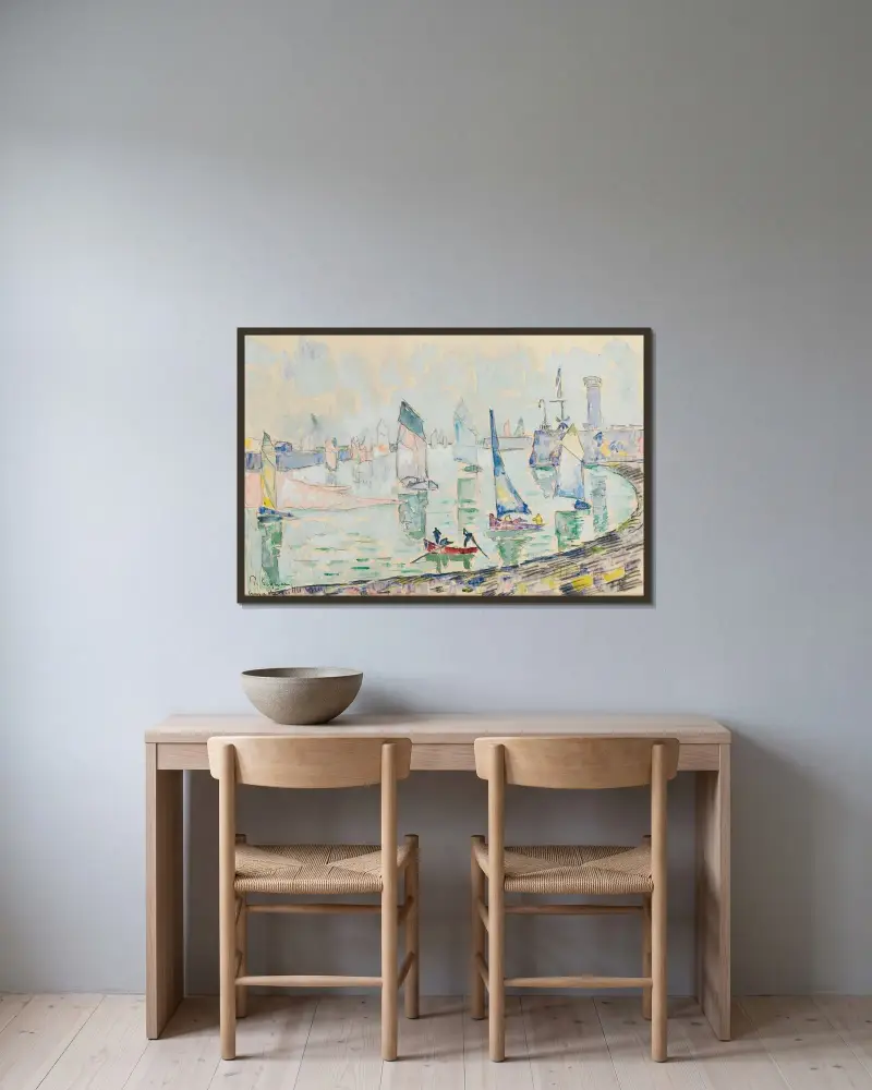 Saint-Gilles Croix-De-Vie von Paul Signac gerahmt an einer Wand