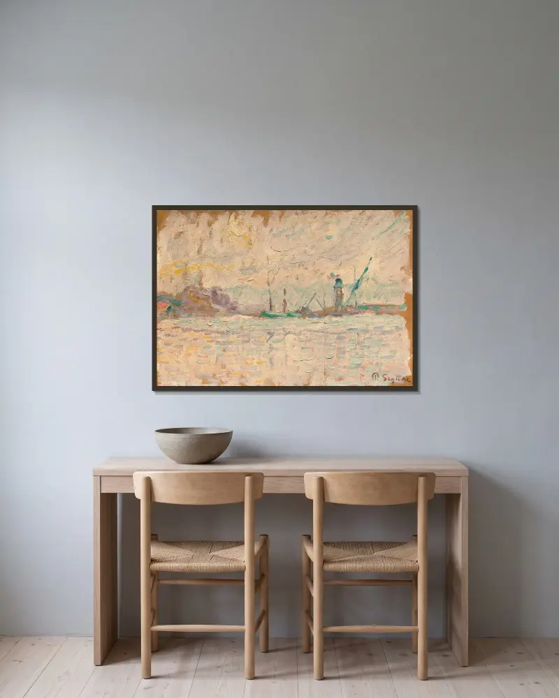 Saint-Tropez. Maják, Paul Signac v rámu na stěně
