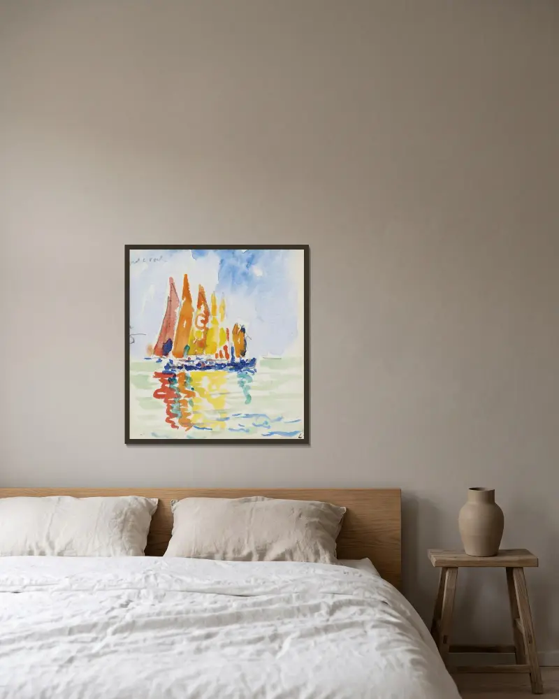 Venise av Paul Signac inramad på en vägg