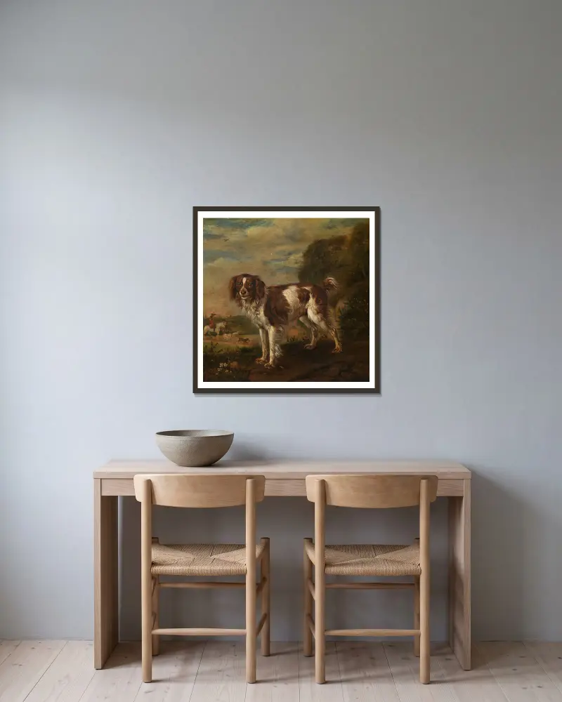 Španěl, Paulus Potter v rámu na stěně