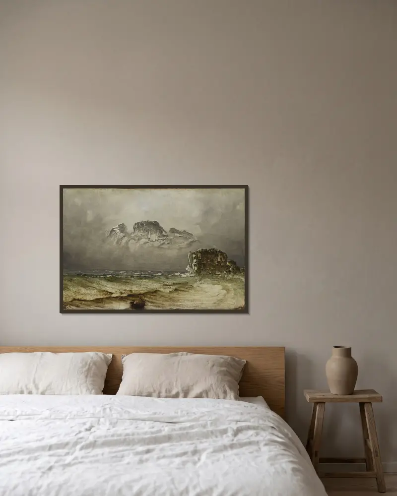 Pobřežní krajina, – Nr. 1, Peder Balke v rámu na stěně