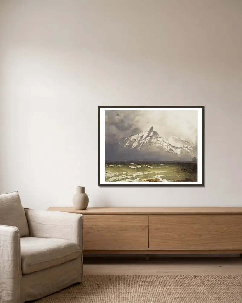 Z Nordlandu, Peder Balke w ramie na ścianie