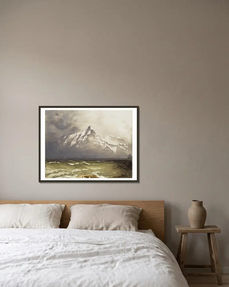 Z Nordlandu, Peder Balke w ramie na ścianie