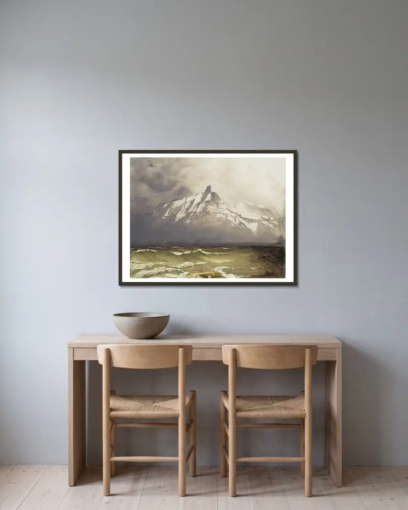 Z Nordlandu, Peder Balke w ramie na ścianie