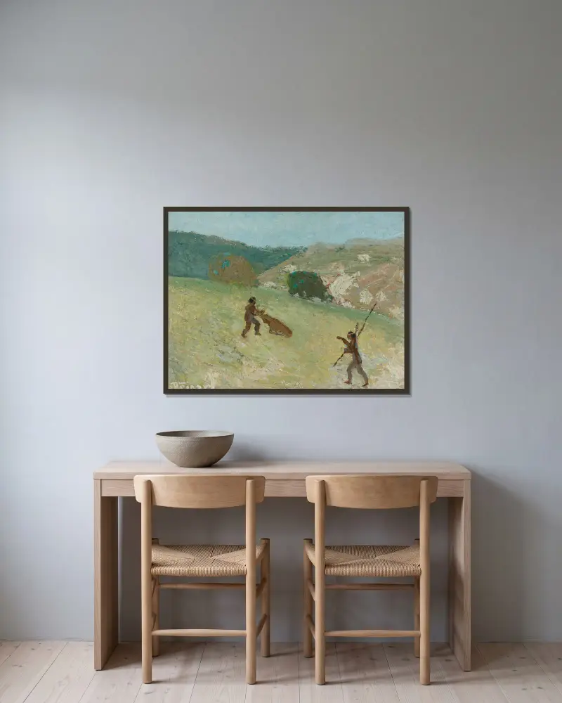 Caza – nr 2 av Pedro Figari inramad på en vägg