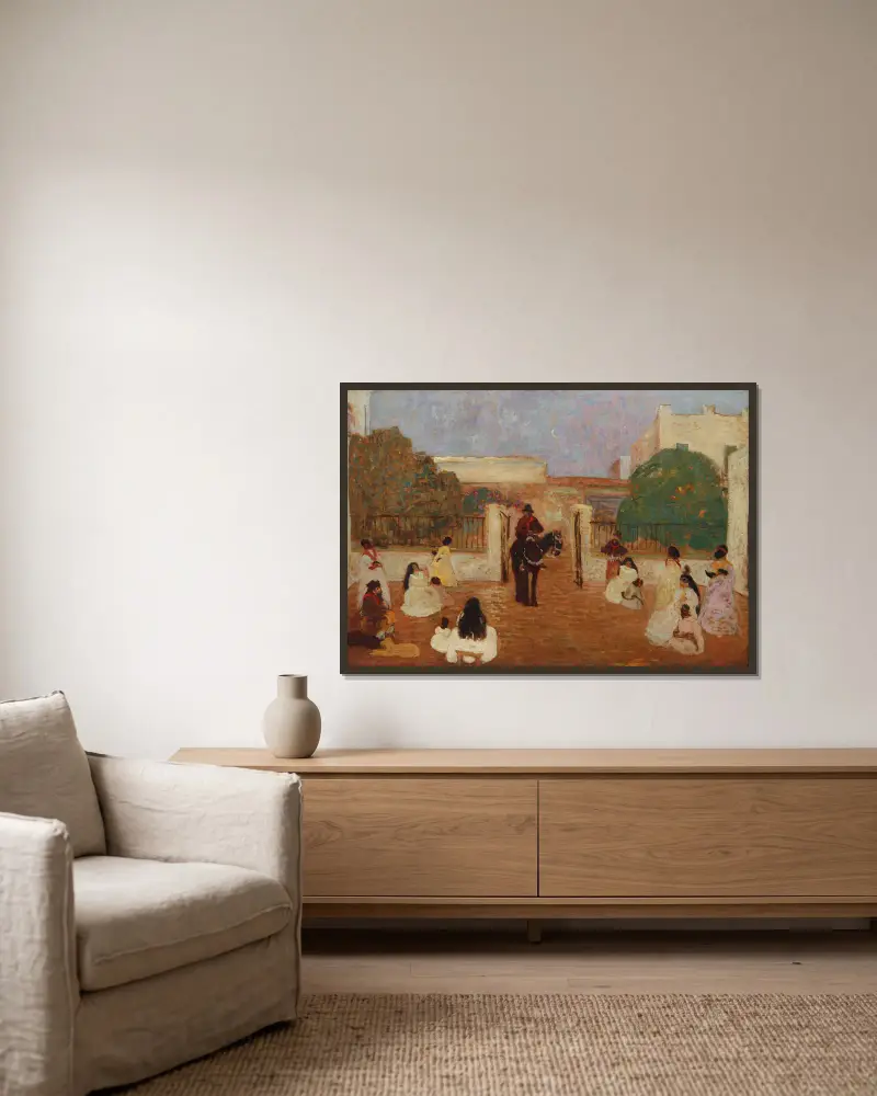 El Gaucho Candioti (from 1880 until 1938) av Pedro Figari inramad på en vägg