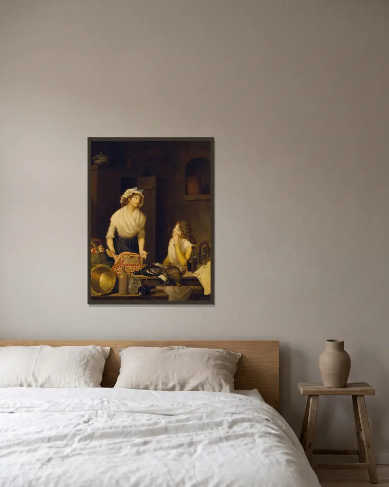 Hausarbeit von Pehr Hilleström gerahmt an einer Wand