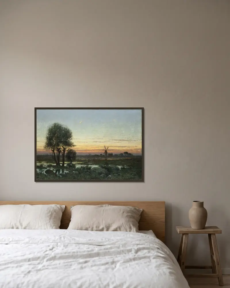 Autumn Landscape in the Glow of Sunset, Per Ekström v rámu na stěně