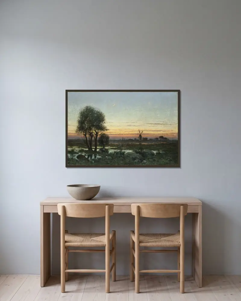 Autumn Landscape in the Glow of Sunset, Per Ekström v rámu na stěně
