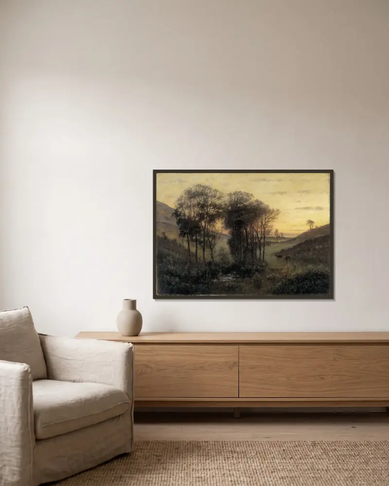 Das Tal der Maler, Carolles von Per Ekström gerahmt an einer Wand
