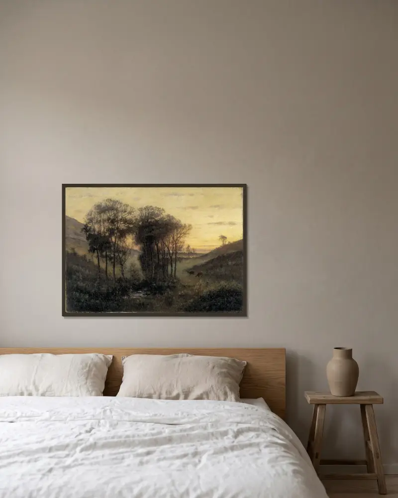 Das Tal der Maler, Carolles von Per Ekström gerahmt an einer Wand