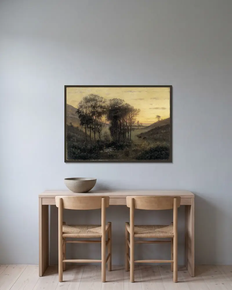 Das Tal der Maler, Carolles von Per Ekström gerahmt an einer Wand