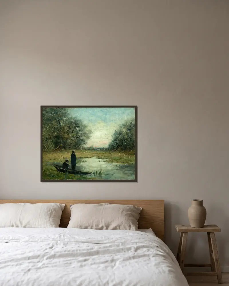 Woodland Pool von Per Ekström gerahmt an einer Wand
