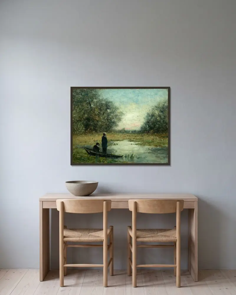 Woodland Pool von Per Ekström gerahmt an einer Wand