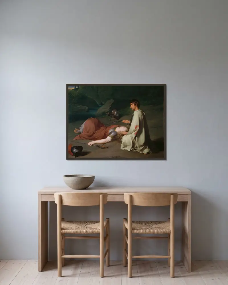 Chrzest Chlorindy, Johann Peter Krafft w ramie na ścianie