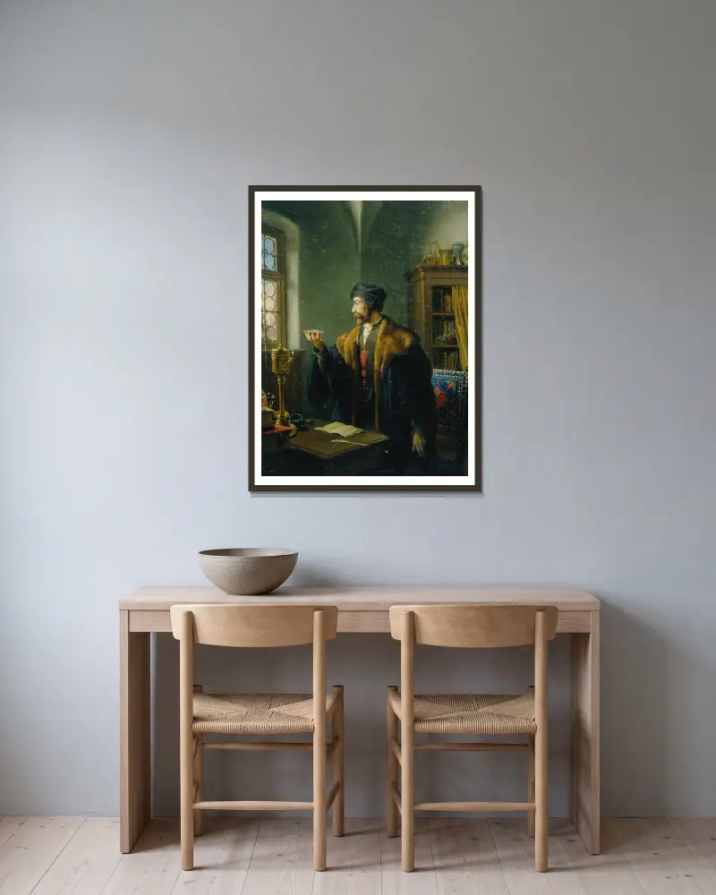 Faust am Ostermorgen av Johann Peter Krafft inramad på en vägg