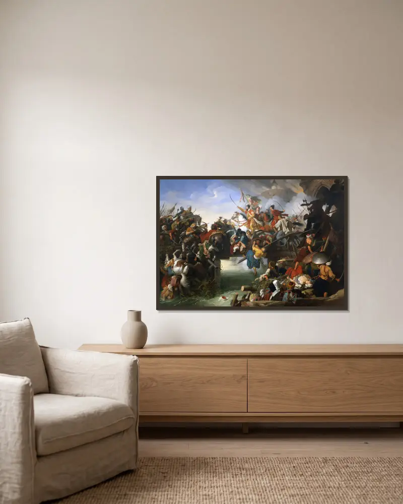 Wypad Zrínyiego z twierdzy Szigetvár, Johann Peter Krafft w ramie na ścianie