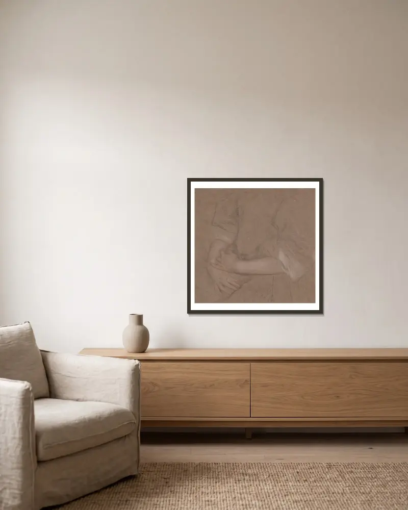 Handzeichnungen – Nr. 2 von Sir Peter Lely gerahmt an einer Wand