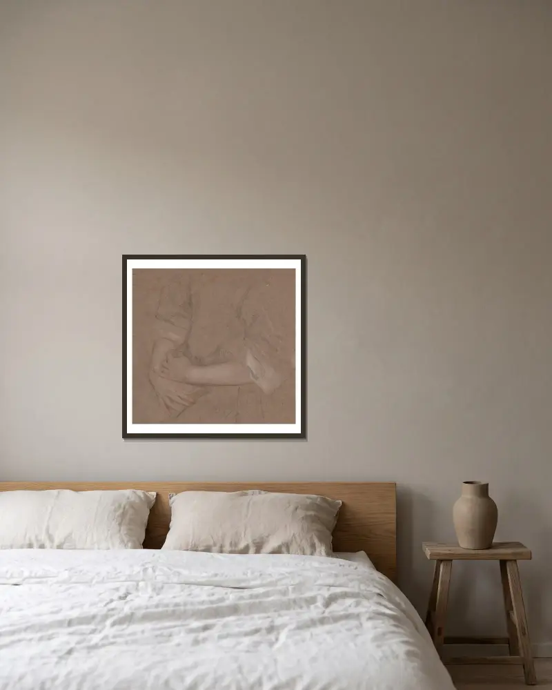 Handzeichnungen – Nr. 2 von Sir Peter Lely gerahmt an einer Wand