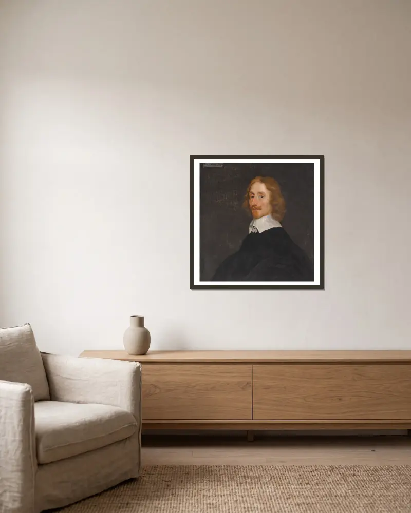 Portrait of Thomas, 1st Earl of Elgin av Sir Peter Lely inramad på en vägg