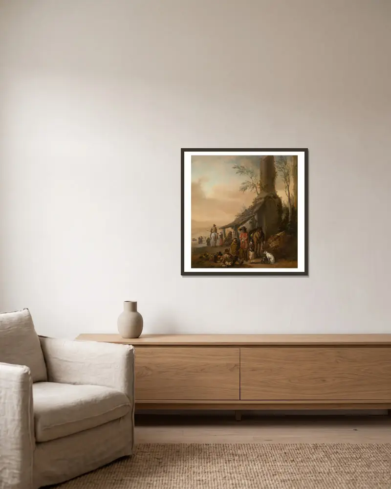 Postój jeźdźca 2, Philips Wouwerman w ramie na ścianie