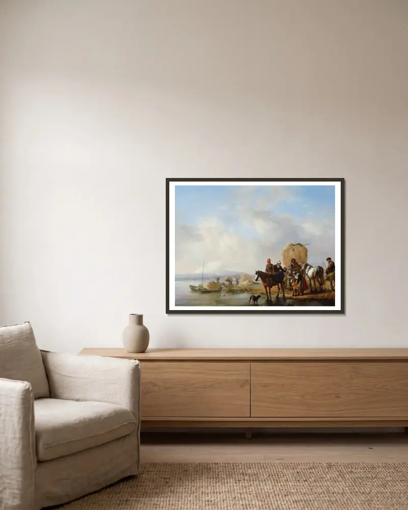 Wóz na siano, Philips Wouwerman w ramie na ścianie