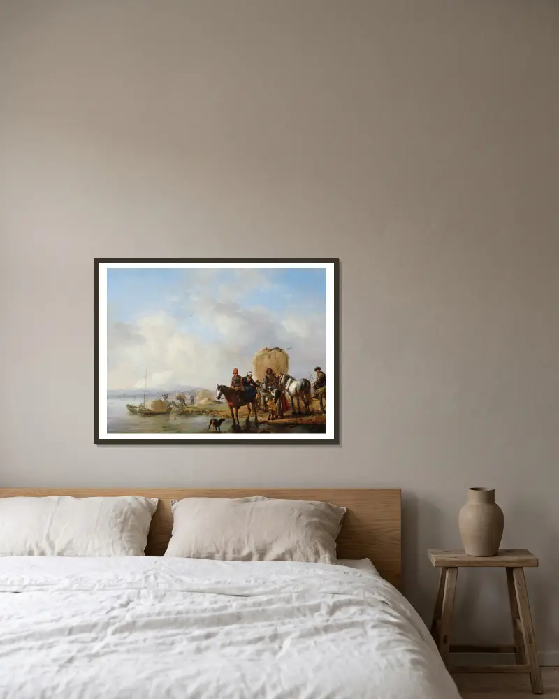 Wóz na siano, Philips Wouwerman w ramie na ścianie