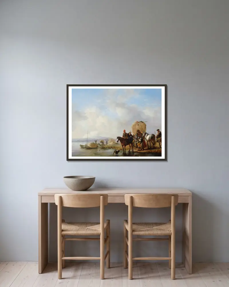 Wóz na siano, Philips Wouwerman w ramie na ścianie