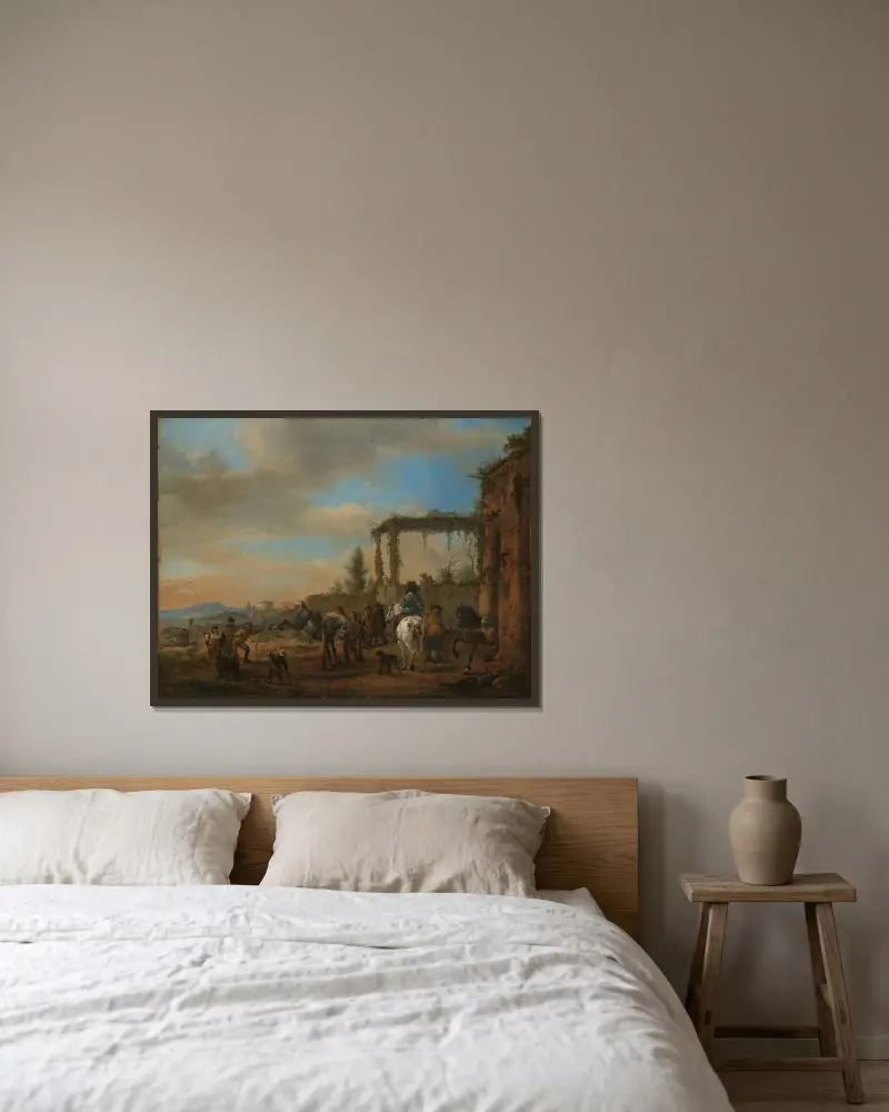 Jízdárenská škola, 1658, Philips Wouwerman v rámu na stěně